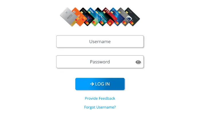 Screenshot of Verve Credit Card login